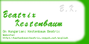 beatrix kestenbaum business card